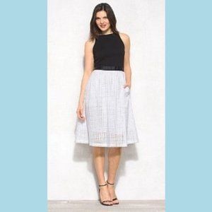 New Mixt HEIDI WEISEL black White Eyelet Dress 8